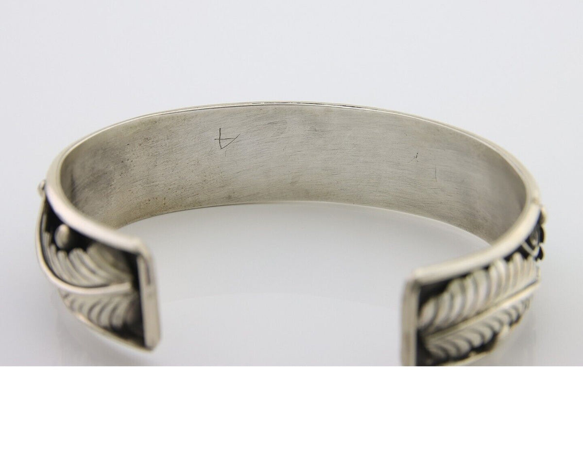 Navajo Bracelet 925 Silver Sleeping Beauty Turquoise Native American C.80's