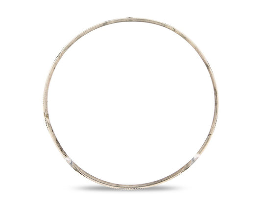 Navajo Bangle Bracelet 925 Silver Hand Stamped Twist Native American Artist C80s