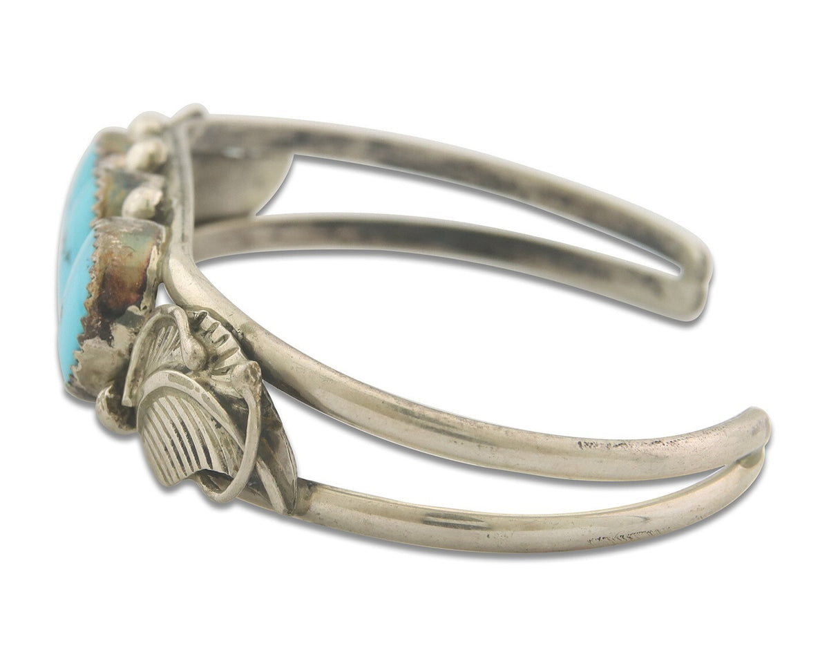 Vintage Navajo Bracelet 925 Silver Turquoise Traditional Handmade Authentic