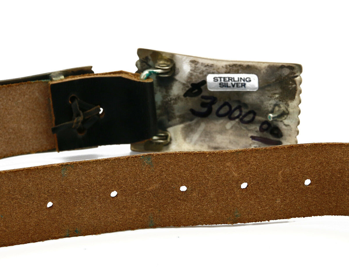 Navajo Concho Belt .925 Silver Mine #8 Coral Tobe Turpen Vault Collection