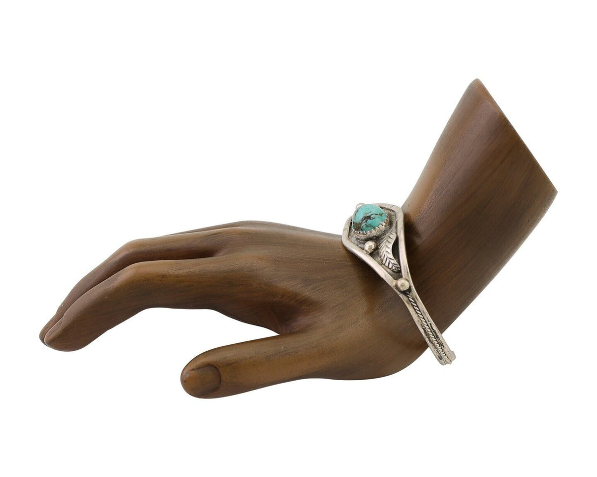 Navajo Handmade Bracelet 925 Silver Arizona Turquoise Native American C.80's