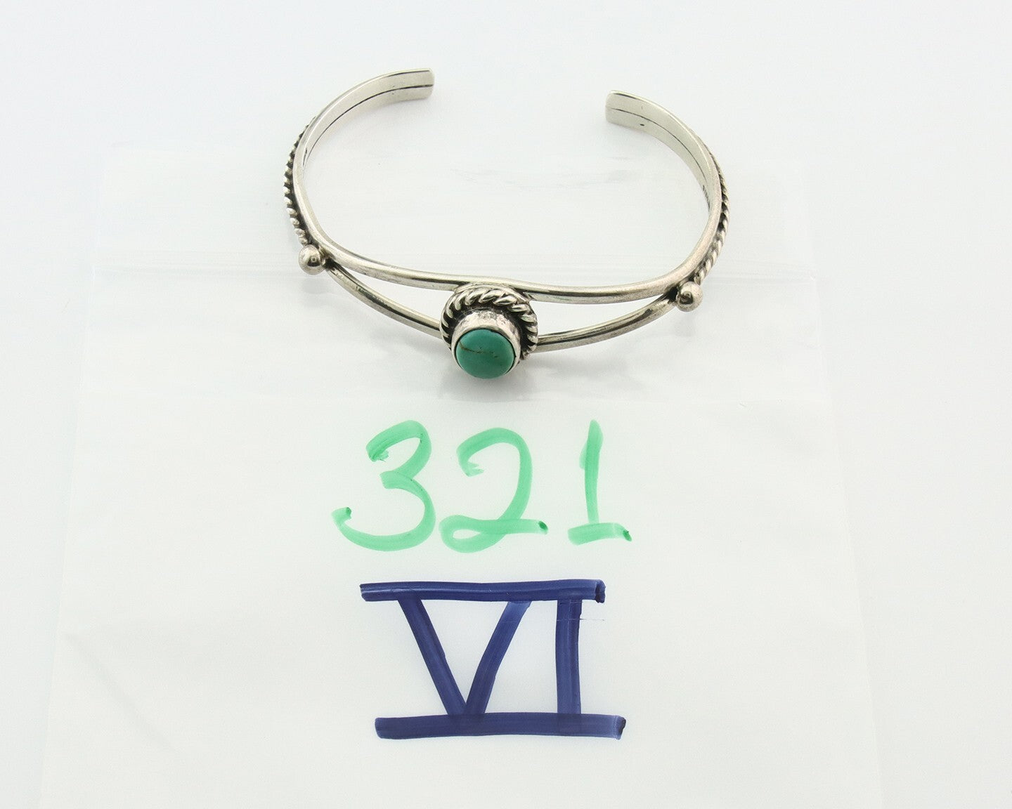 Vintage Navajo Bracelet 925 Silver Turquoise Traditional Handmade Signed Gecko