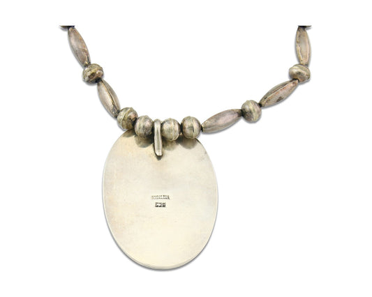 Navajo Sterling Silver Necklace Pendant Handmade Authentic Vintage C.80's