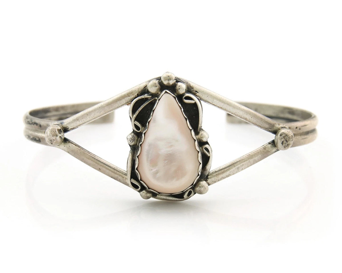 Navajo Cuff Bracelet Sterling Silver Authentic Pink Muscle Native Artist