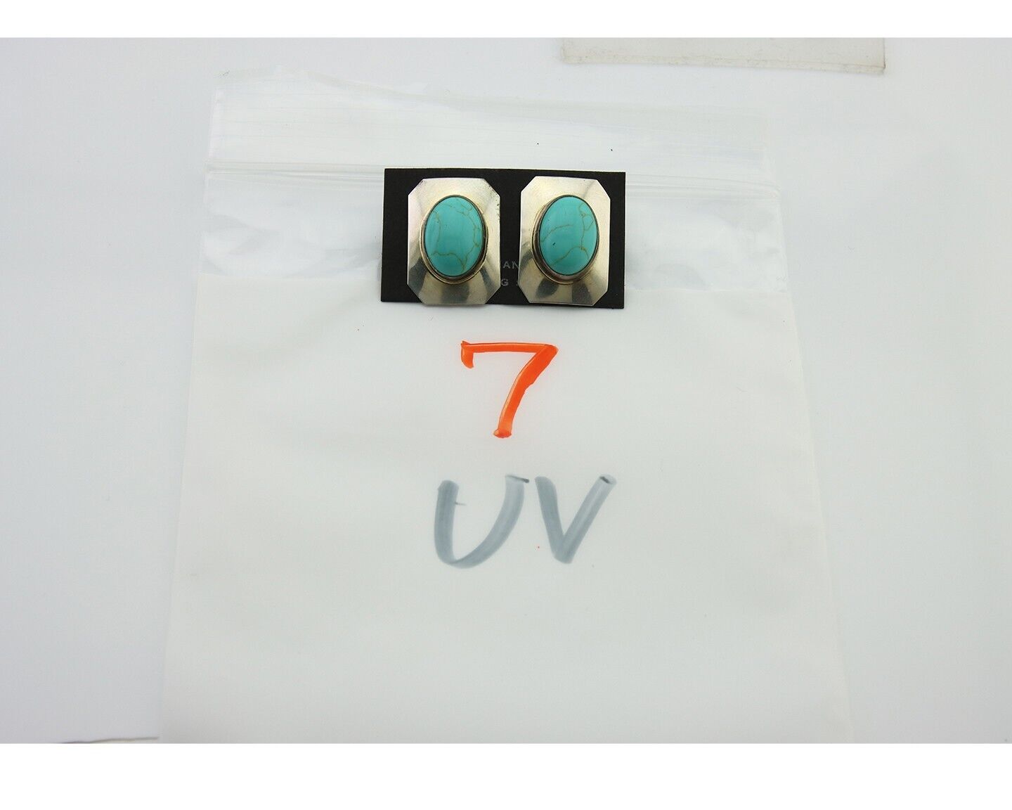 Navajo Earrings 925 Silver Turquoise Native American Artist C.80's