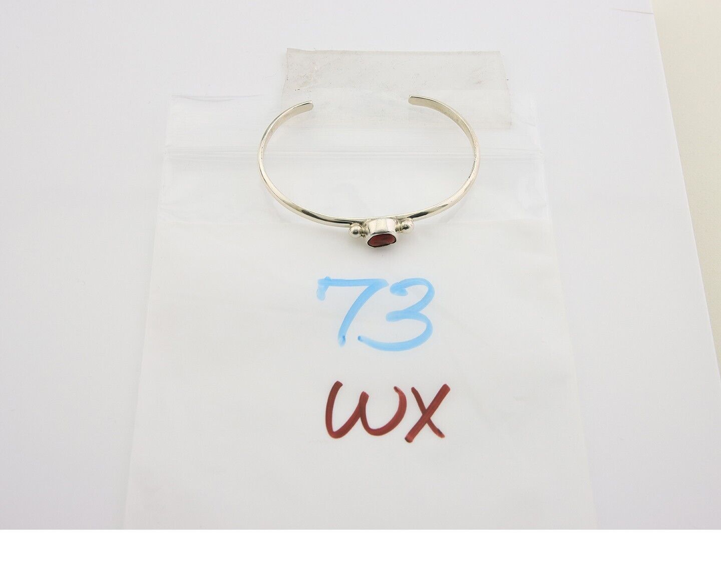 Navajo Bracelet .925 Silver Natural Red Coral Cuff Native American Artist C.80's