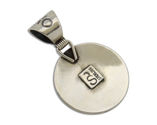 Navajo Necklace 925 Silver Natural Turquoise Artist Signed Stanley Bain C.80's