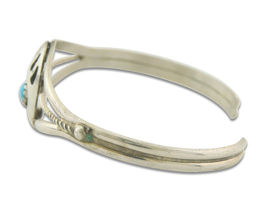 Navajo Bracelet 925 Silver Handmade Animal Claw Cuff Native American Artist C80s