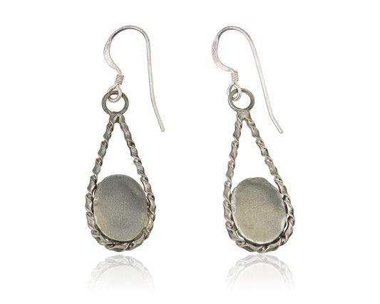 Navajo Dangle Earrings 925 Silver Natural Blue Turquoise Native Artist C.80's