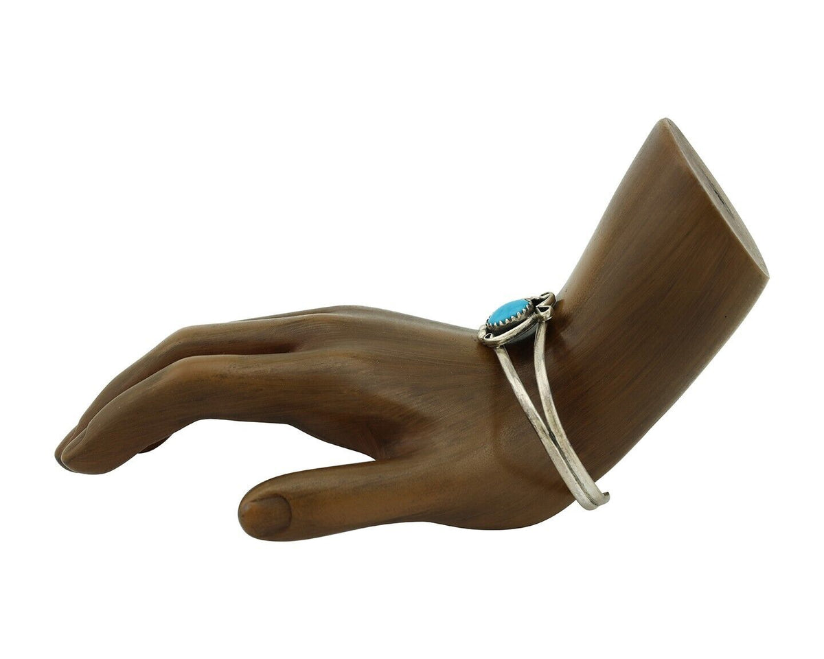 Navajo Slave Bracelet 925 Silver Natural SB Turquoise Native American C.80's