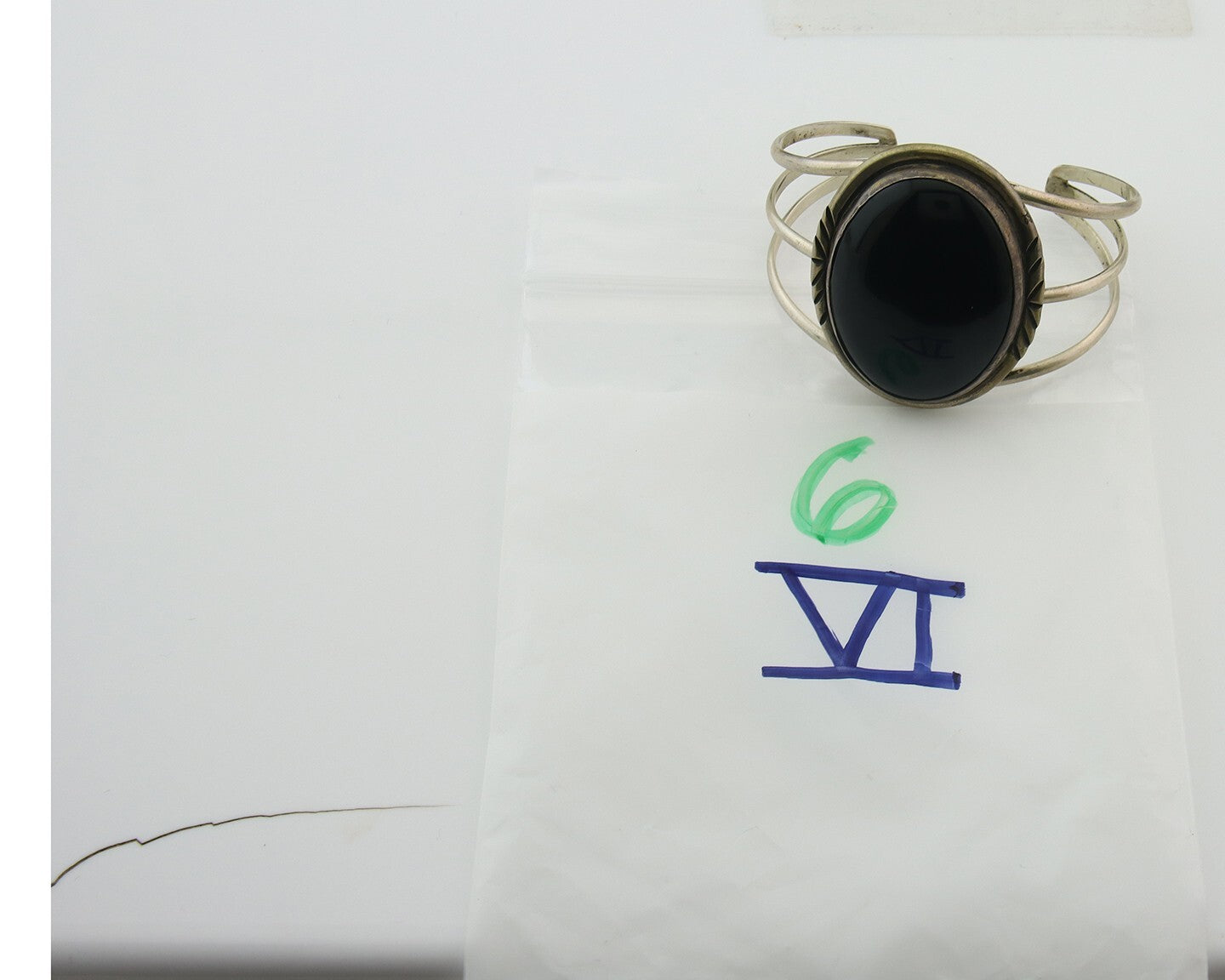 Vintage Navajo Bracelet 925 Silver Onyx Traditional Handmade Native American