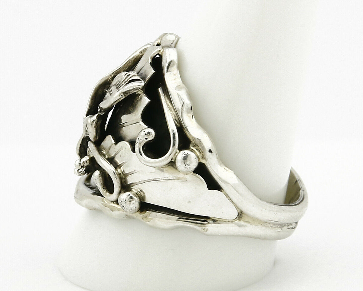Navajo Eagle Ring .925 SOLID Silver & 12k GF Handmade Signed Artist S Circa 1980