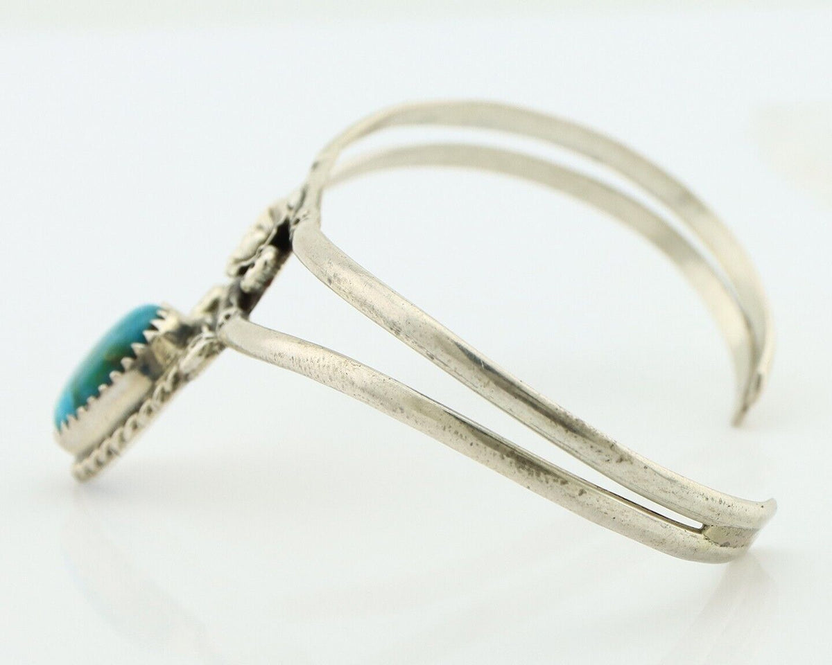 Navajo Bracelet 925 Silver Kingman Turquoise Artist Native American C.80's