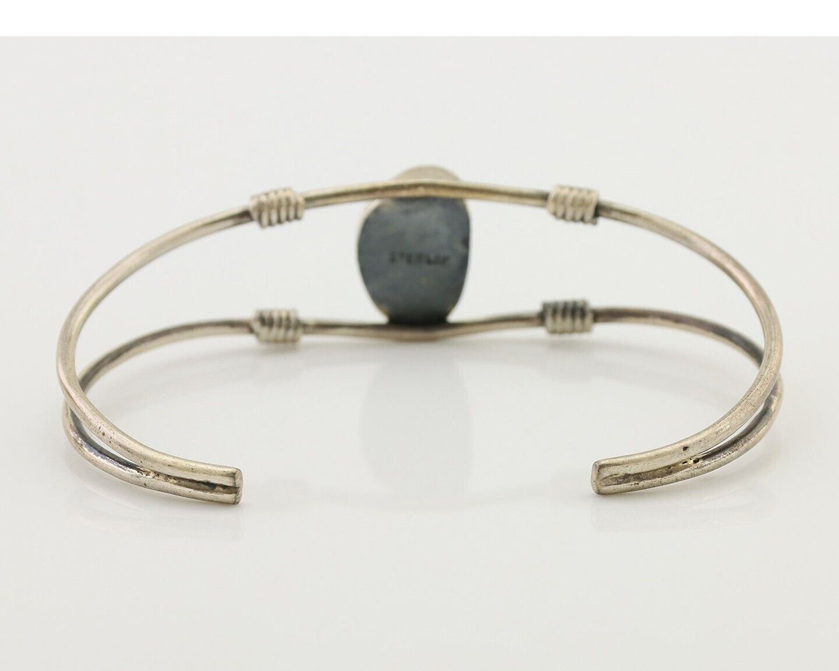 Navajo Bracelet 925 Silver Natural Blue Turquoise Native American C.80's