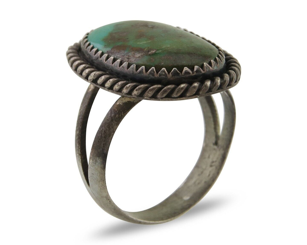 Navajo Ring 925 Silver Turquoise Native American Artist C.80's