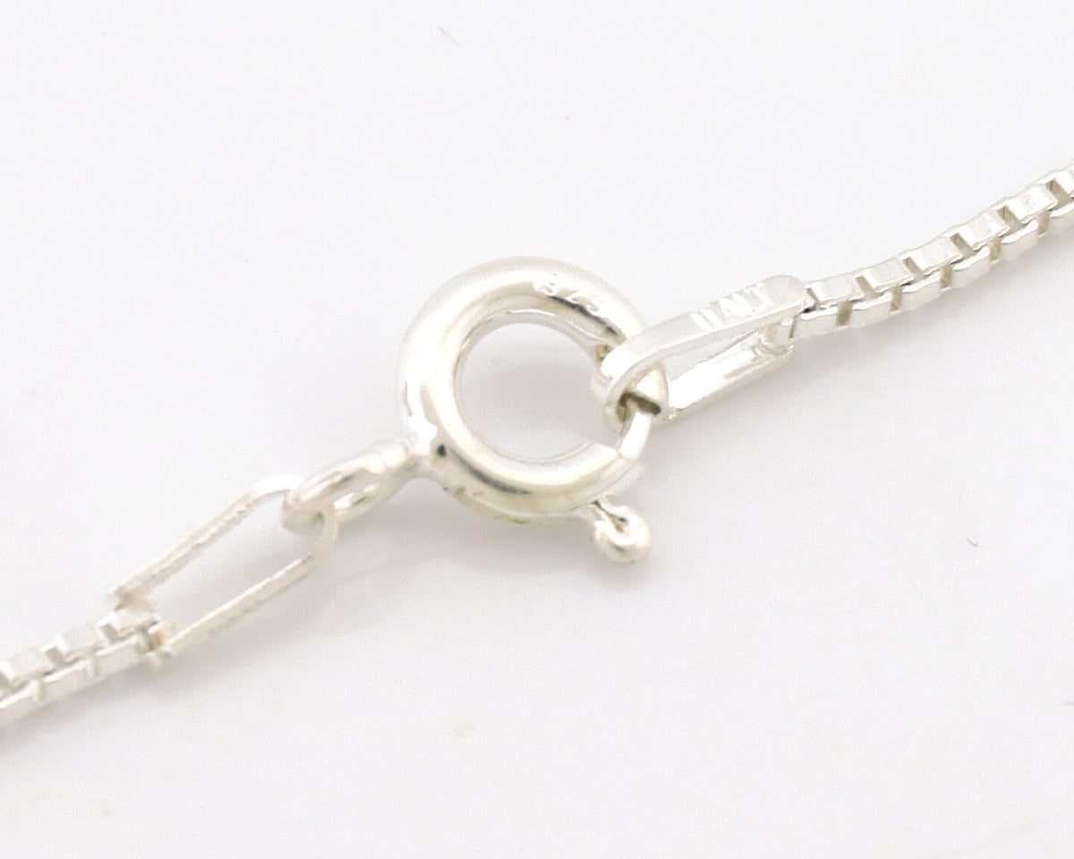 Navajo Necklace 925 Silver Natural Mined Gaspiete Artist Signed RB C.80's