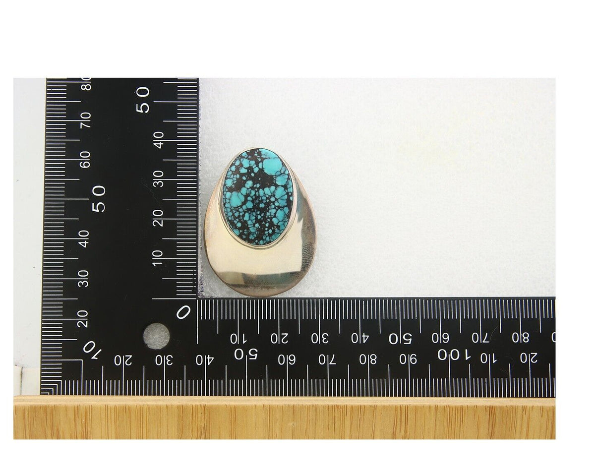 Navajo Earrings 925 Silver Handmade Natural Turquoise Native Artist C.80's