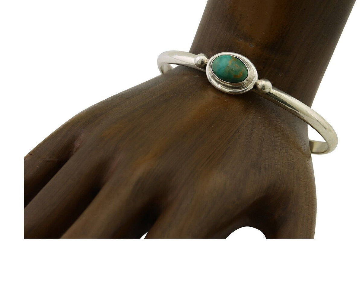 Navajo Royston Turquoise Bracelet 925 Silver Artist Native American C.80's