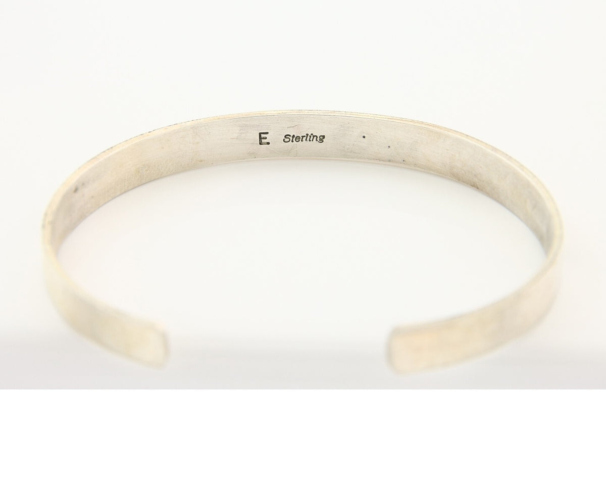 Navajo Bracelet 925 Silver & 12k Yellow Gold Plated Signed E C.80's