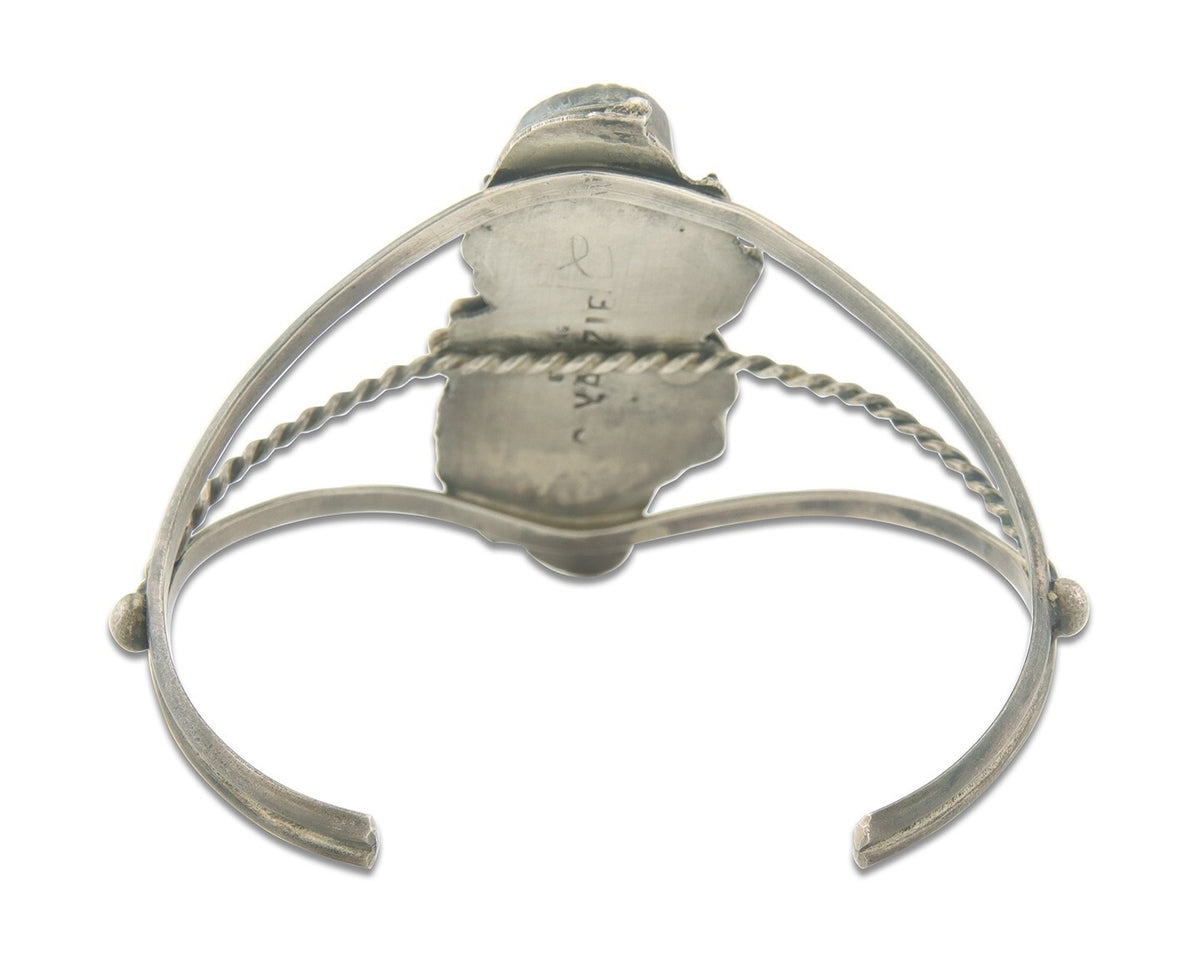 Vintage Navajo Bracelet 925 Silver Handmade Authentic Gemstone Signed C Yazzie