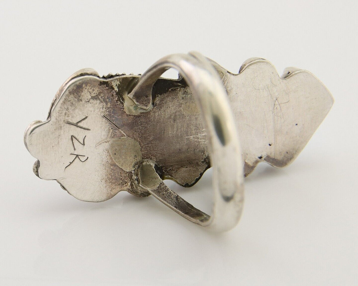 Navajo Ring 925 Silver Natural Blue Turquoise Native American Artist C.80's