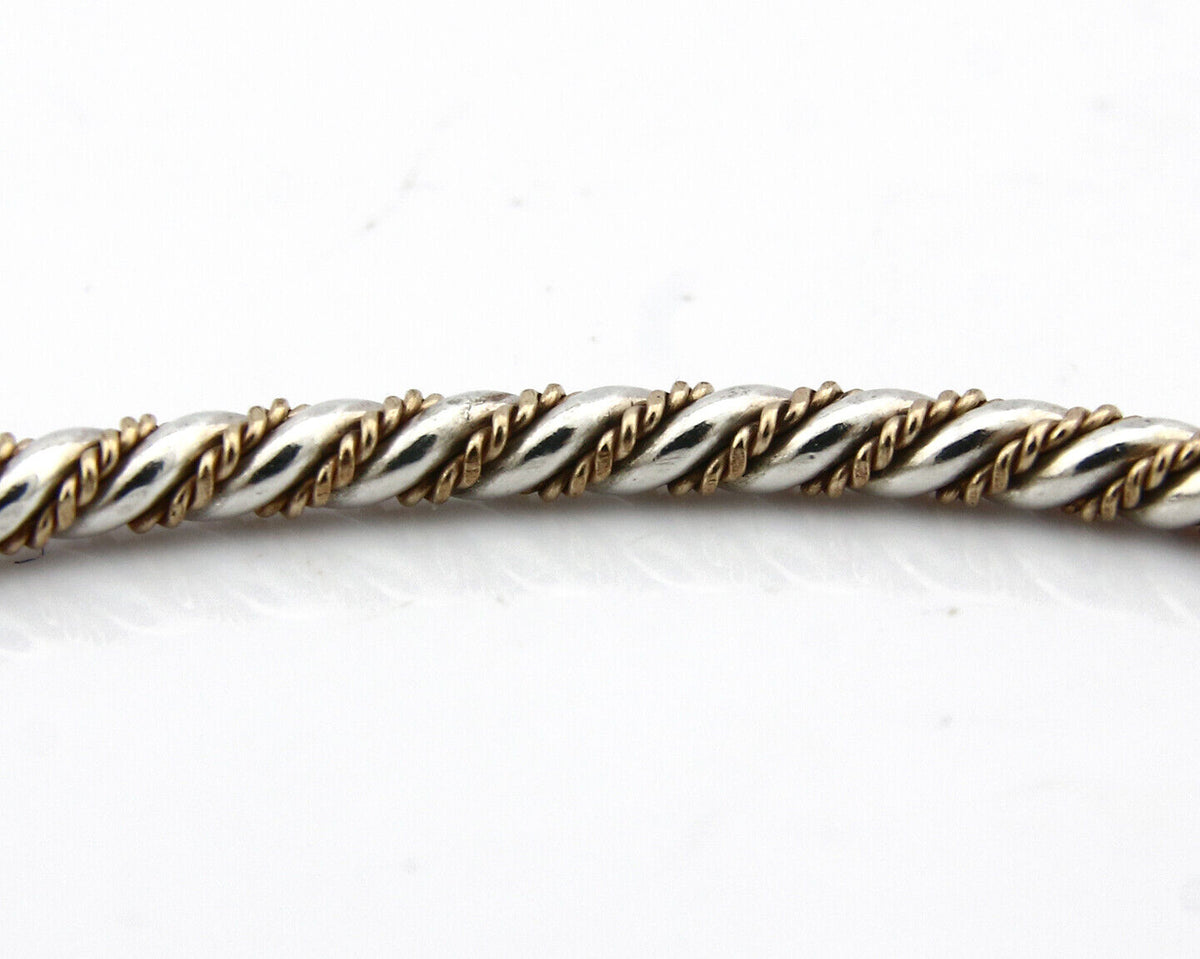 Navajo Bracelet .925 Silver Braided Twisted Artist Tahe C80's