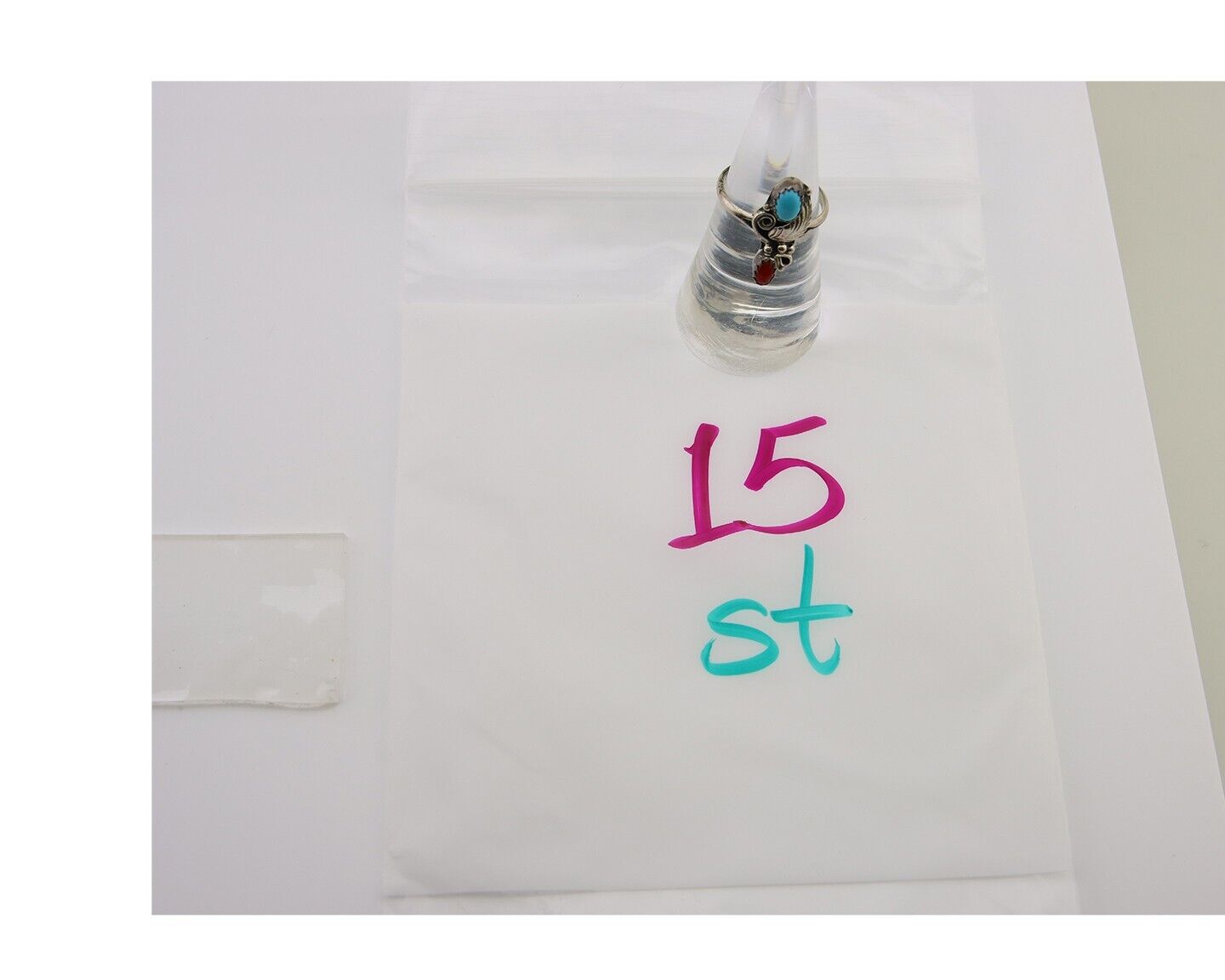 Navajo Handmade Ring 925 Silver Turquoise & Coral Native Artist C.80's