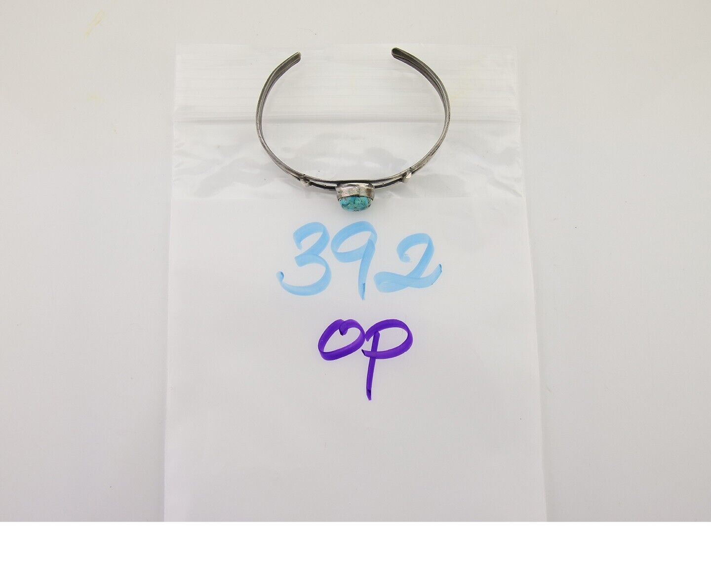 Navajo Hand Stamped Cuff Bracelet Turquoise 925 Silver Native American Artist