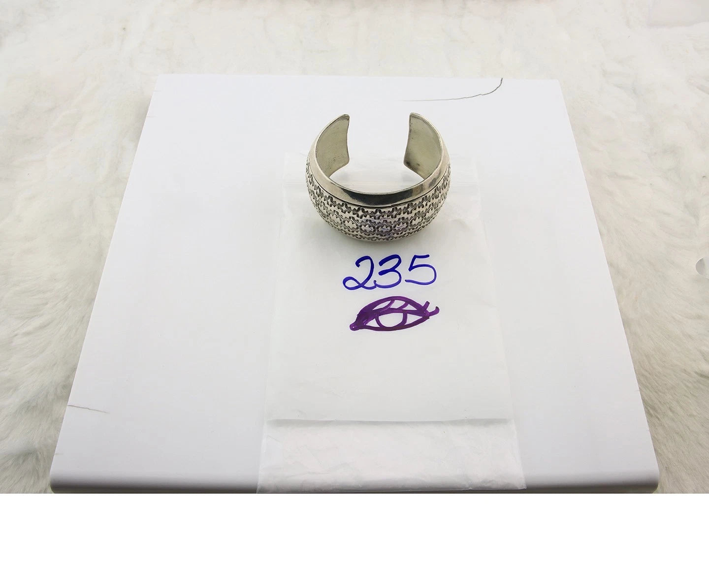 Navajo Cuff Bracelet Sterling Silver Vintage Hand Stamped