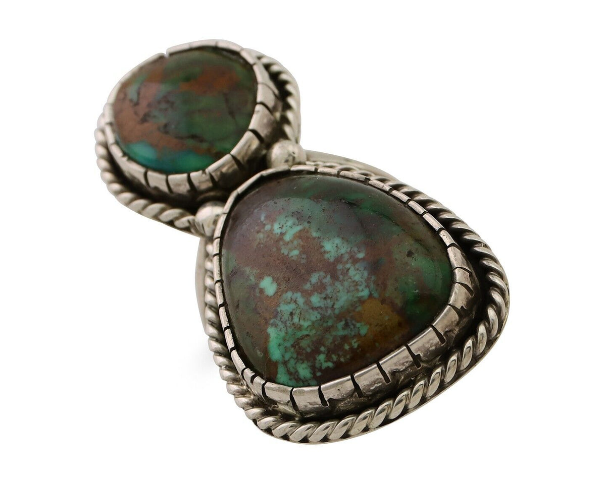 Navajo Handmade Ring 925 Silver Natural Tuquoise Artist Signed B Yazzie C.80's