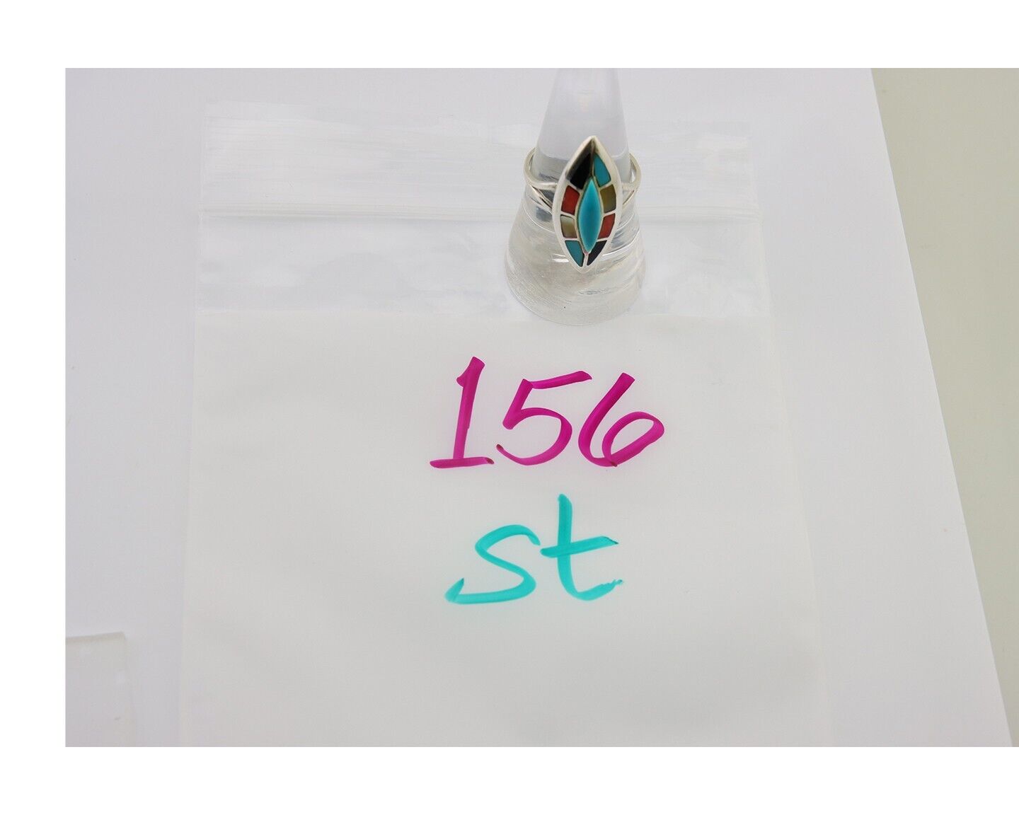 Navajo Ring 925 Silver Turquoise Shell Onyx Spiney Oyster Native Artist C80's