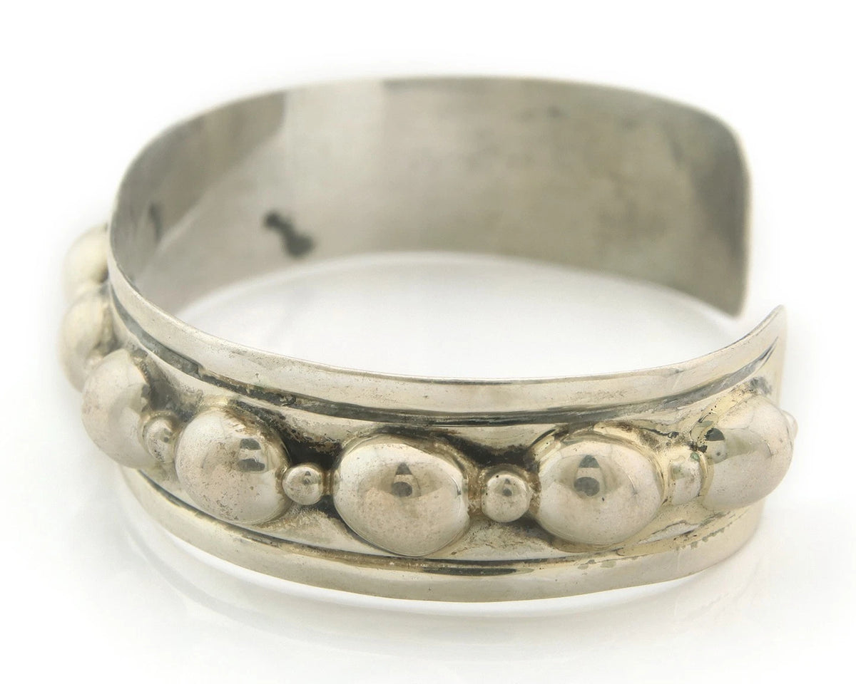 Navajo Cuff Bracelet Sterling Silver Vintage Native Artist Signed Thunderbird