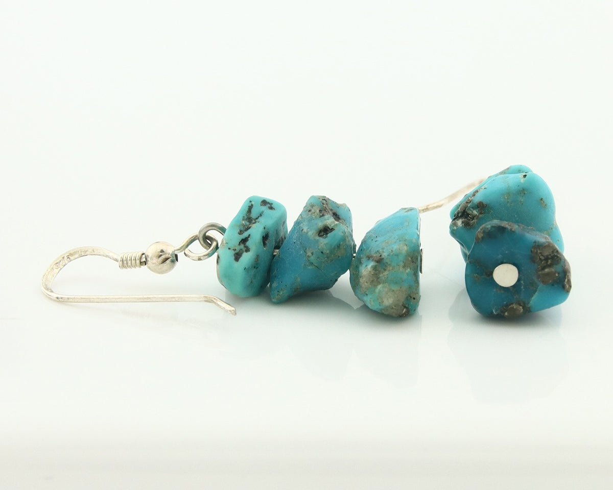 Navajo Earrings Sterling Silver Turquoise Dangle Vintage Authentic