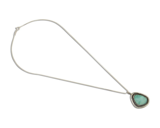 Navajo Necklace 925 Silver Natural Turquoise Native American Artist C.80's
