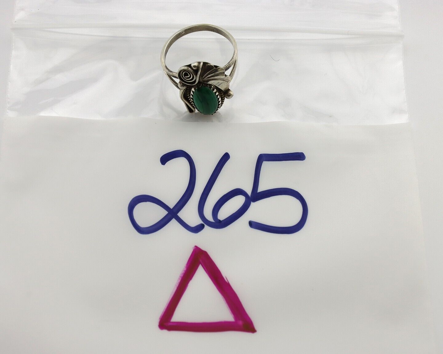 Navajo Ring 925 Silver Natural Mined Malachite Artist Signed Justin Morris C.80s