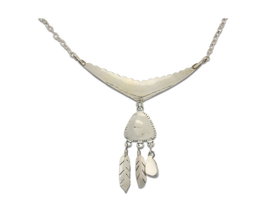 Vintage Navajo Necklace 925 Silver Coral & Turquoise Native American Handmade