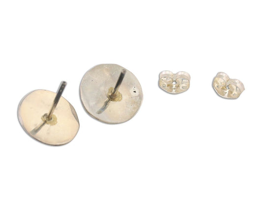 Navajo Handmade Earrings 925 Silver Natural Turquoise Native Artist C.80's