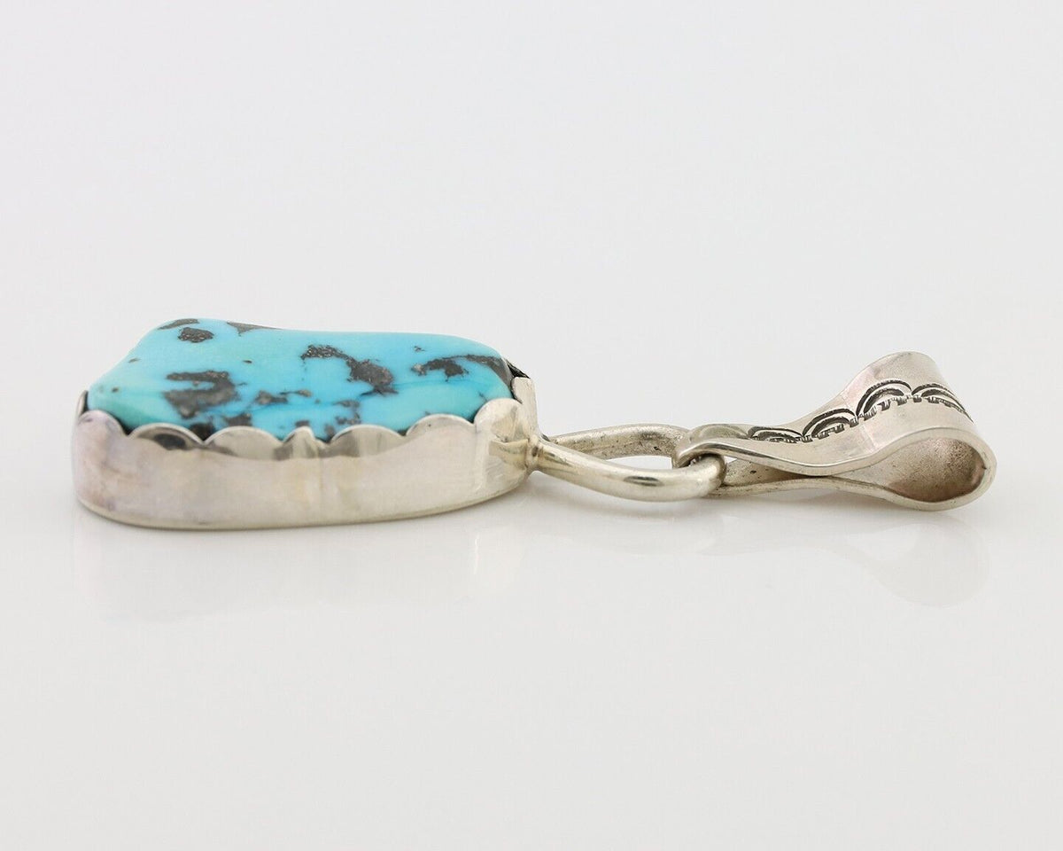 Navajo Necklace Pendant 925 Silver Turquoise Artist Tony Guerro C.80's