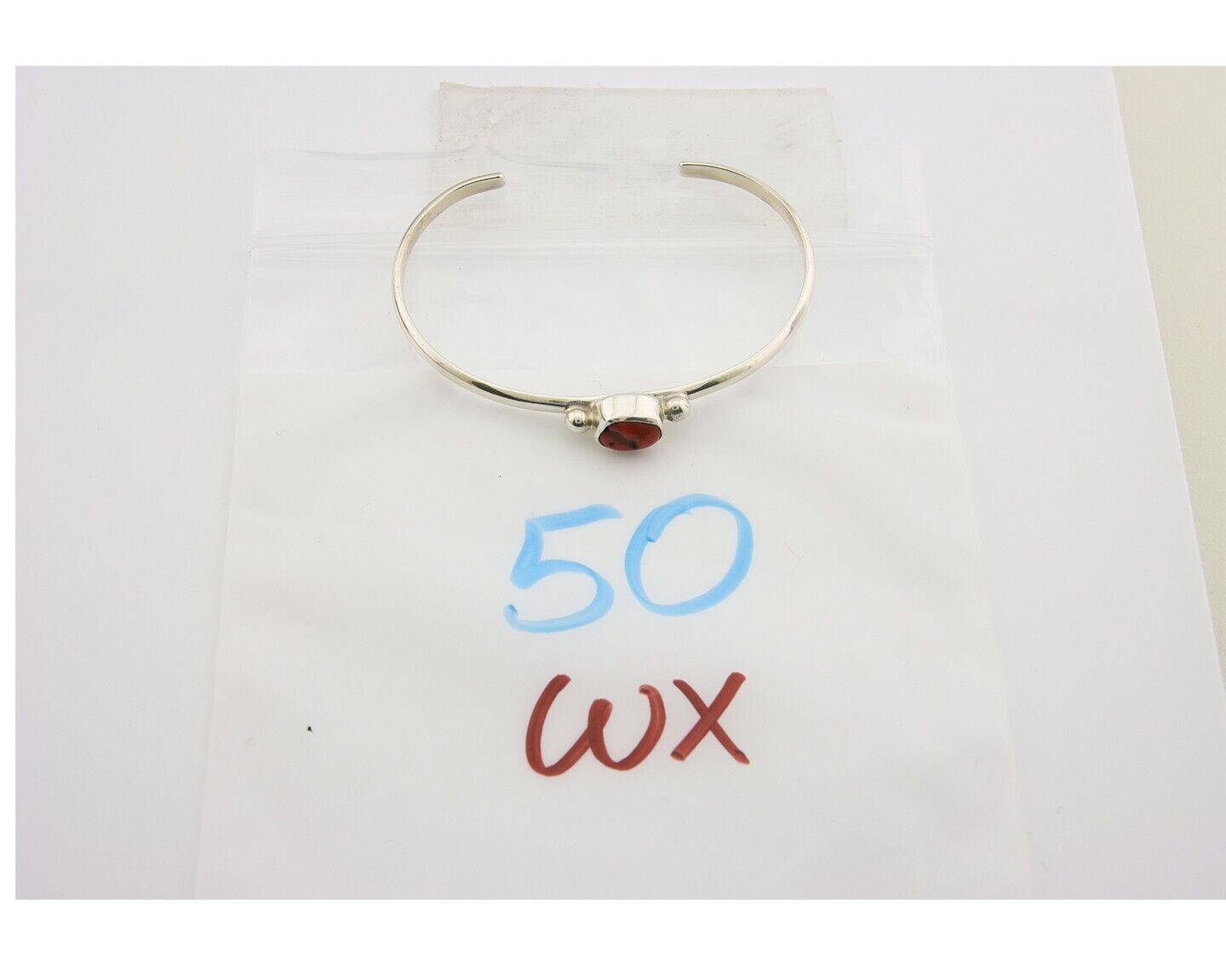 Navajo Bracelet .925 Silver Mediterranean Red Coral Cuff Native Artist C.80's