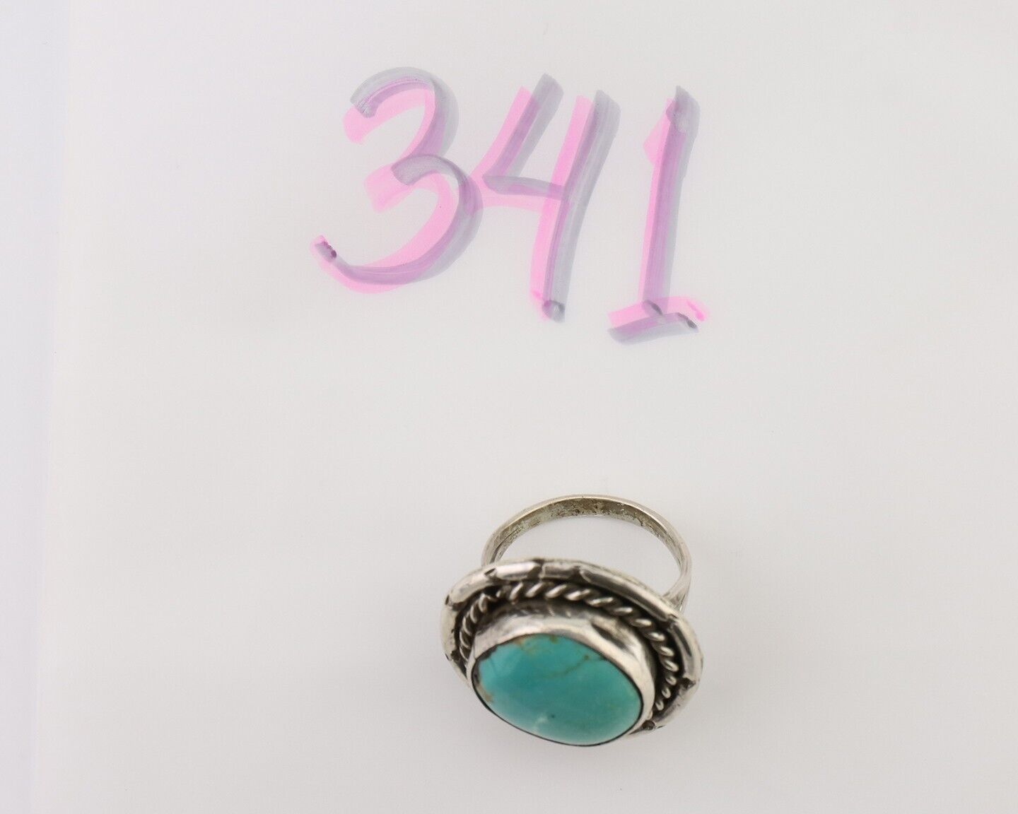 Navajo Handmade Ring 925 Silver Turquoise Native American Artist C.80's