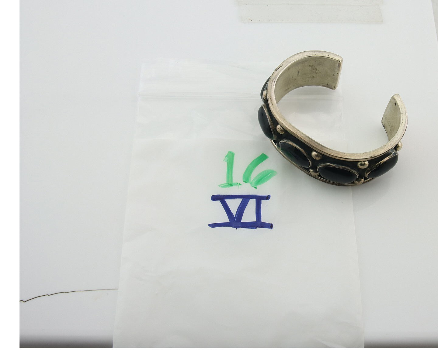 Vintage Navajo Bracelet 925 Silver Onyx Traditional Handmade Native American