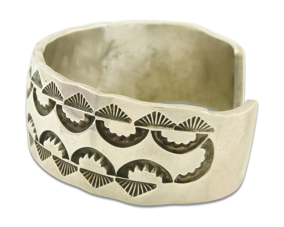 Navajo Bracelet 925 Silver Artist Signed Darin Bill Cuff C.80's