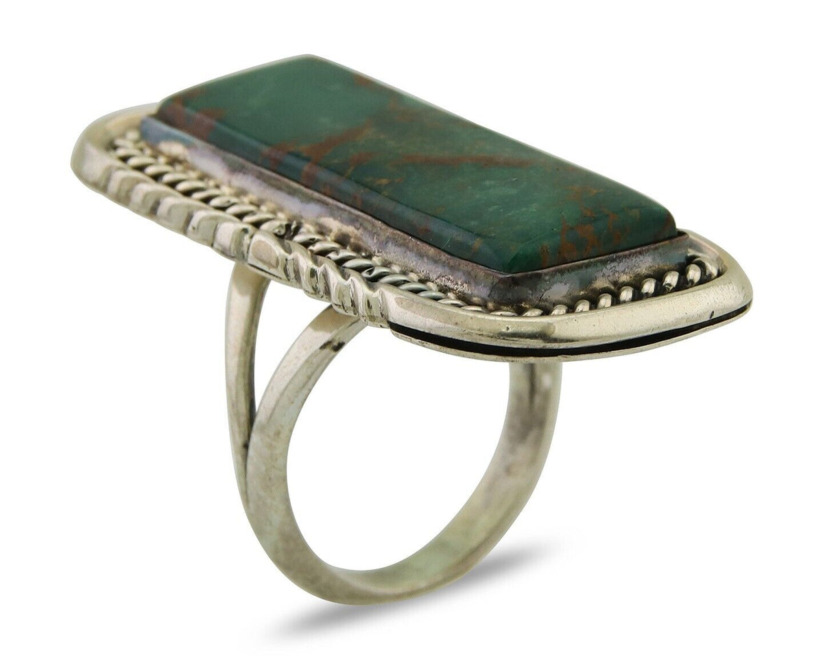 Navajo Ring 925 Sterling Silver Turquoise Native American Artist C.80's
