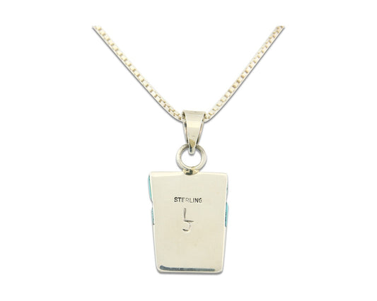 Navajo Sterling Silver Necklace Handmade Authentic Vintage Signed Leonard Jim