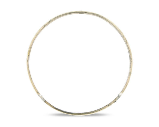 Navajo Bangle Bracelet 925 Silver Hand Stamped Twist Native American Artist C80s