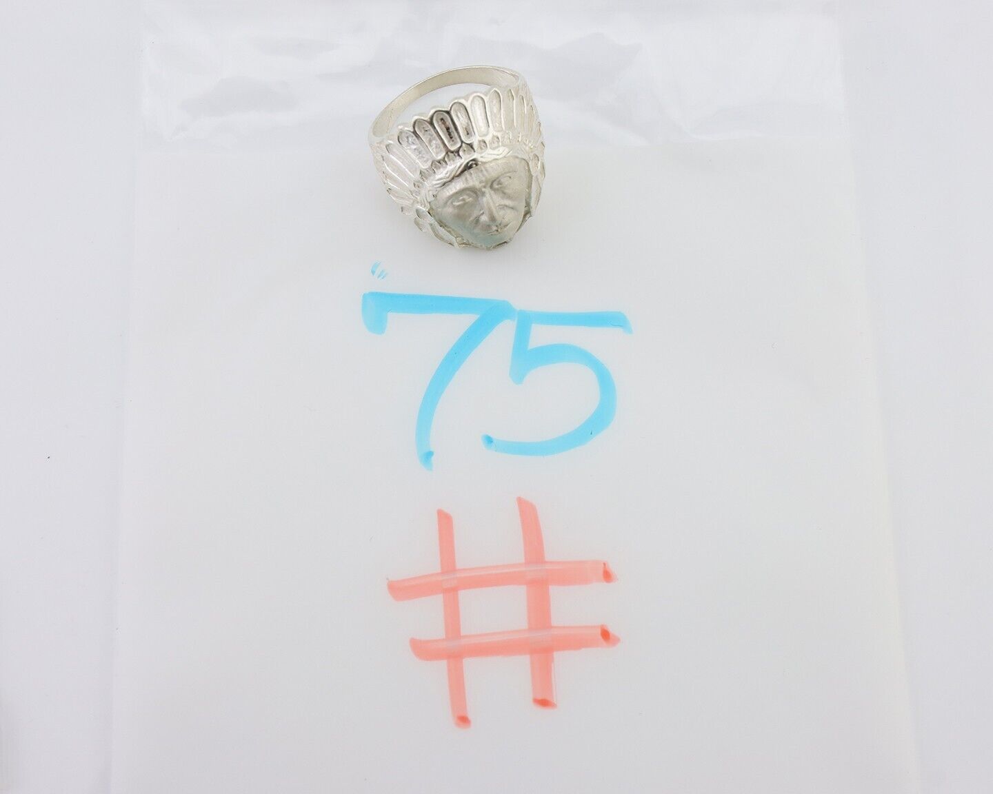 Indian Chief Ring 925 Sterling Silver SOLID CAST 925 STERLING SILVER Size 11