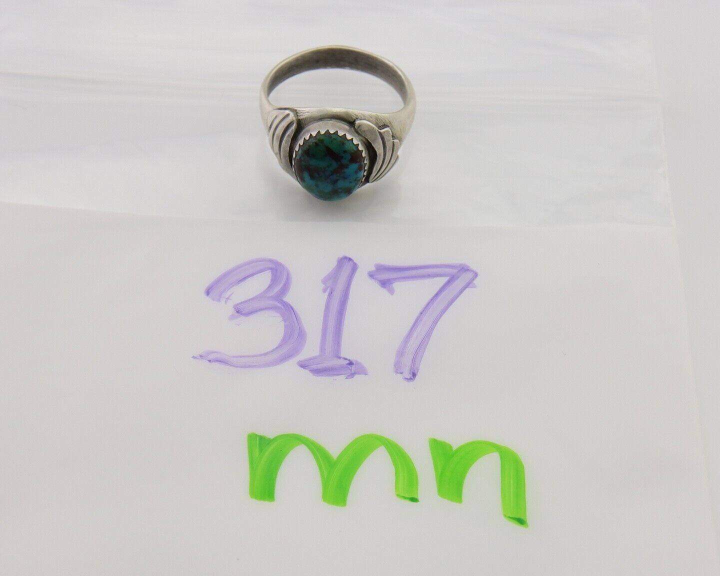 Navajo Ring 925 Silver Turquoise Turpen's Pawn Vault Artist Native C.80's