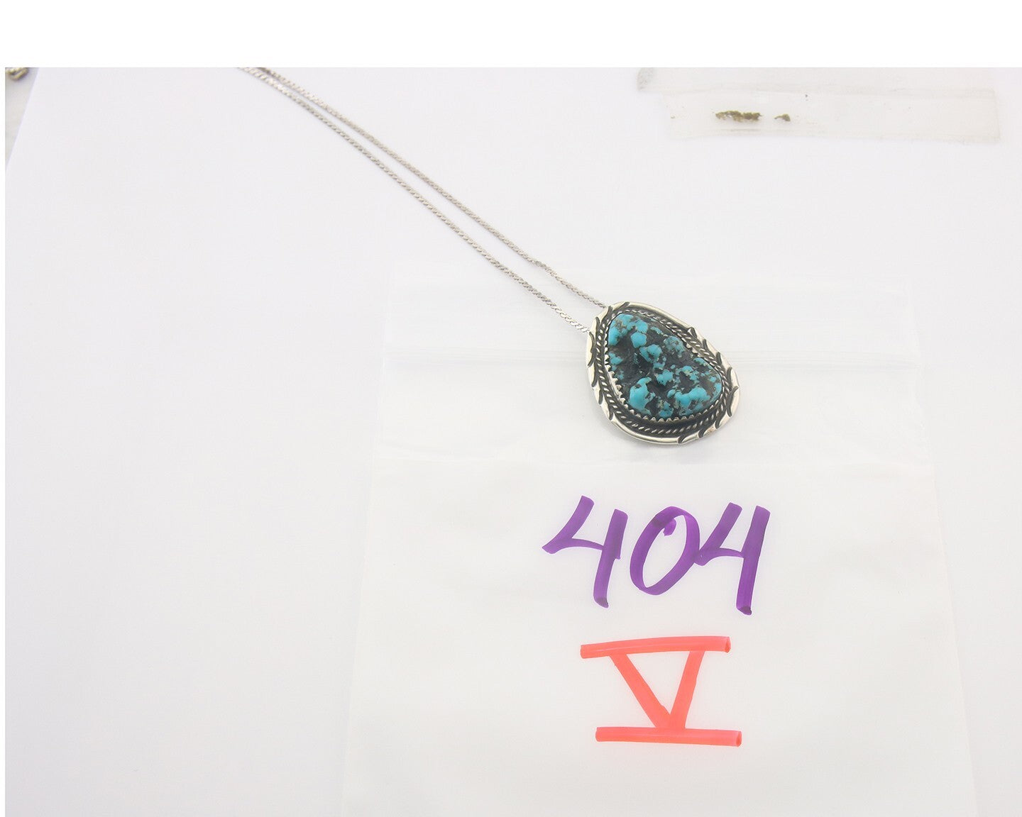 Navajo Sterling silver Necklace Turquosie Authentic Vintage Native American