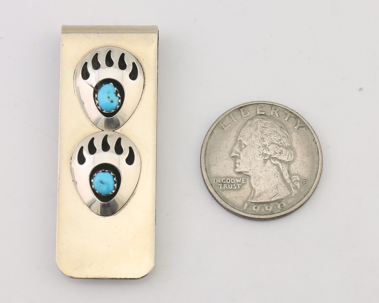 Navajo Claw Money Clip Handmade .925 Silver & .999 Nickle Native Artist C.80's