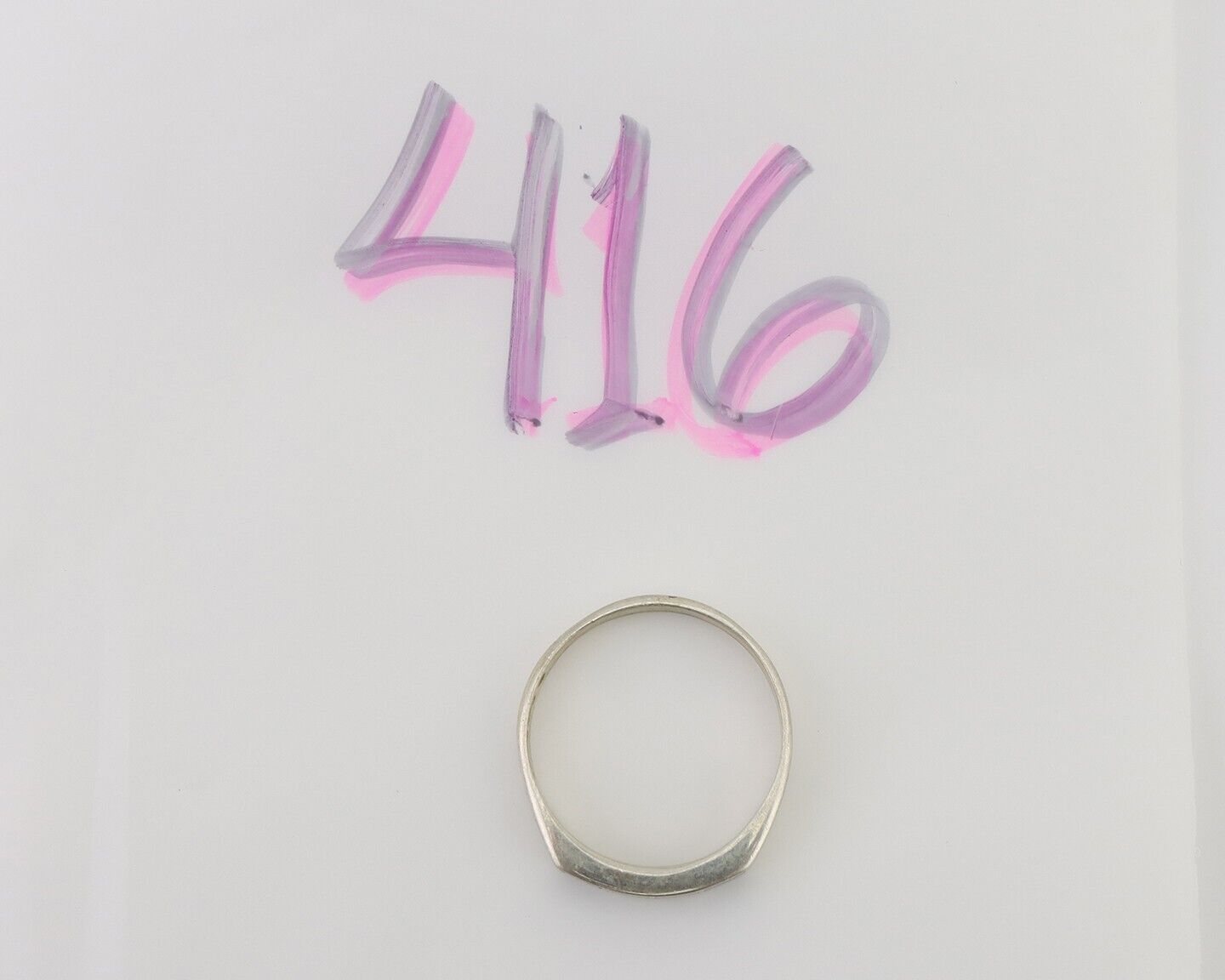 Navajo Handmade Ring 925 Silver Natural Lapis Lazuli Artist Signed SC C.80's